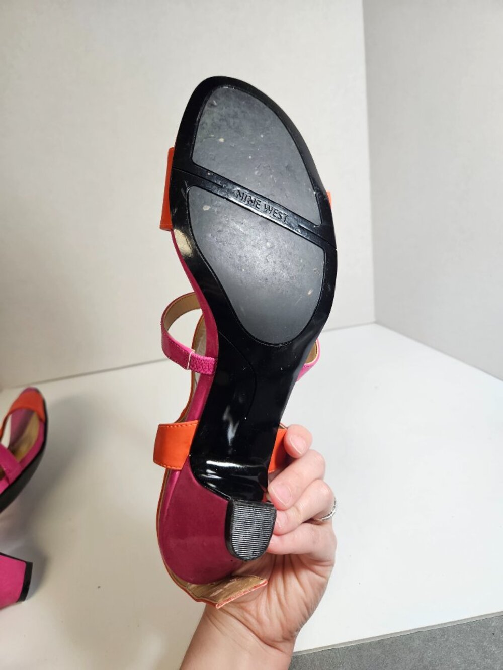 Nine West Patent Leather Sandal Heel - Picture 15 of 16